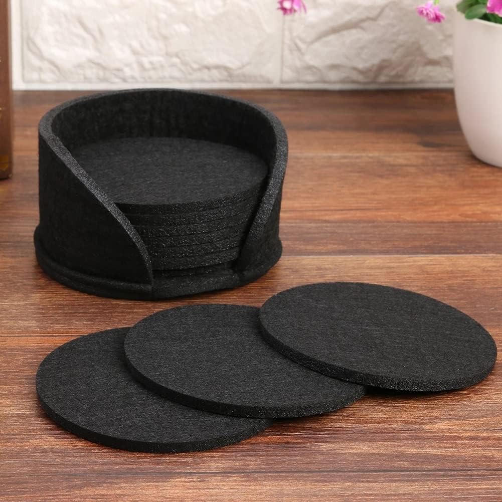 Dessous de Verre - RoundFeltCoaster™ - Noir