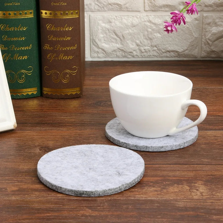 Dessous de Verre - RoundFeltCoaster™ - Gris Clair