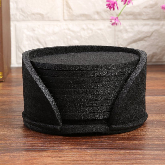 Dessous de Verre - RoundFeltCoaster™ - Noir